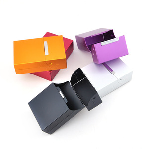 Wholesale Blank Custom Logo Aluminum Metal Cigarette Holder Box Cases