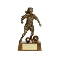 Statue de trophée de football WeiVista en résine, faite à la main, personnalisable, pour sportif, objet de collection