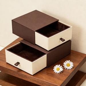 Caja de regalo de papel kraft repujado hecha a mano al por mayor para marcos de fotos y velas - Product Image 2