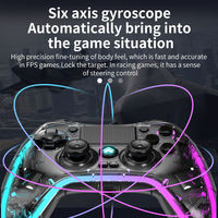 Manette sans fil RGB Pro pour console Slim, contrôle de la respiration, éclairage de la manette de jeu vidéo, connexion pour Switch, vibration