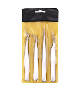 Pince à <span class=keywords><strong>cils</strong></span> pour extensions de <span class=keywords><strong>cils</strong></span> <span class=keywords><strong>Kit</strong></span> de pinces à épiler à pointe en fibre contenant des outils d'isolation pour <span class=keywords><strong>cils</strong></span> incurvés et volumineux - Product Image 1