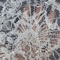 Nouveau tissu en dentelle perlée, tulle français, tissus pour robes de mariée