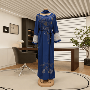 Abaya de style Dubaï pour femmes, robe musulmane, kaftan avec strass dorés, Ramadan, Eid, <span class=keywords><strong>caftan</strong></span> marocain, vêtements islamiques en gros - Product Image 1