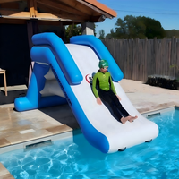 Plateforme de sécurité gonflable en bâche PVC durable pour toboggan de piscine