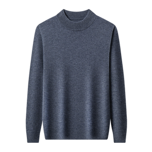 Maglione a collo alto 100% in lana Merino da <span class=keywords><strong>uomo</strong></span> a Base <span class=keywords><strong>termica</strong></span> di maglieria di colore puro per il calore dell'autunno inverno. OEM benvenuto - Product Image 1