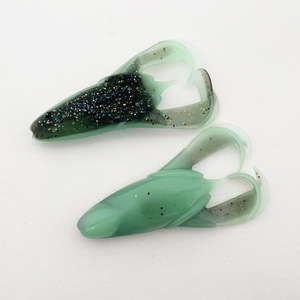 Confezione da 2 esche artificiali a forma di rana, 95mm 16g, in silicone sintetico, esche morbide da superficie senza ami per la pesca al black bass - Product Image 5