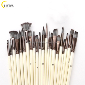 <strong>Best</strong> Black Wood Handle Nylon Hair Oil <strong>Paint</strong> <strong>Brush</strong> Set for <strong>Artists</strong> - Product Image 5