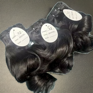 Good Quality Indian Remy Single Drawn Machine Double Weft Unprocessed Cuticle Aligned <b>Curly</b> Bundles Wholesale Weaves <b>Extensions</b> - Product Image 2