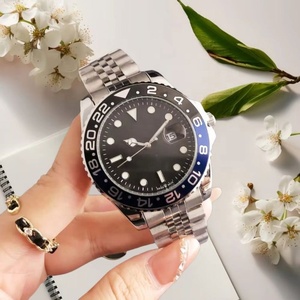 Reloj GMT de lujo para hombre y mujer, de acero inoxidable, con bisel de cerámica, función de fecha, reloj de pulsera deportivo, regalo de moda - Product Image 3