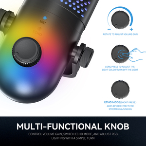 For ZTD39 RGB Type-<b>C</b> <b>USB</b> Condenser Gaming Microphone-Desktop Use Noise Cancelling 2025 Trending New Arrival - Product Image 6