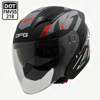 Nouveau Casque Moto Jet 3/4 Homologué DOT avec Double Visière, Aérations, Doublure en Mousse ABS, Léger – Vente en Gros Usine