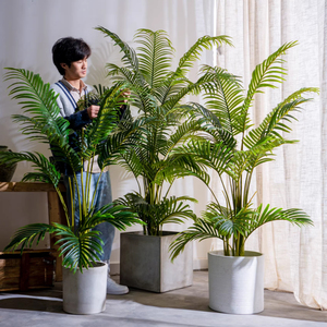 Plante artificielle réaliste <span class=keywords><strong>en</strong></span> <span class=keywords><strong>pot</strong></span> vert décoratif d'intérieur <span class=keywords><strong>Palmier</strong></span> à queue de poisson <span class=keywords><strong>Petit</strong></span> bonsaï - Product Image 1