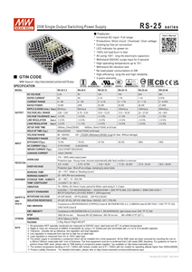 แหล่งจ่ายไฟสลับแบบเดี่ยว25W RS-25-5อุตสาหกรรม RS-25 5A 5V - Product Image 3