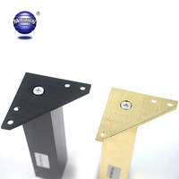 Pieds de lit réglables en alliage d'aluminium, 1 pièce, accessoire de meubles pliants et carrés en forme de Triangle, support pour canapé-pied