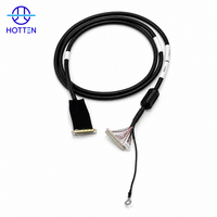 Kabel Harness LVDS Rakitan Kabel Mo-lex 6 Pin Ganda dari Kabel I-P-EX 20454 40 Pin Khusus untuk Layar Industri Visi Mesin
