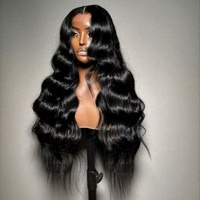 Perruques brésiliennes naturelles en cheveux humains, ondulées, avec dentelle frontale, vente en gros, sans colle, HD, pour femmes noires