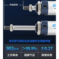 Cylindres pneumatiques à double effet AIRSLG, mini-alésage MAL, course 16, 20/25/32/40 mm, 10/15/30/50/55/60/75/100 mm, OEM, garantie 3 ans