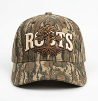Casquette de baseball personnalisée à 5 panneaux, de haute qualité, avec logo brodé, motif camouflage woodland et broderie arbre, pour la chasse et le sport, vente en gros
