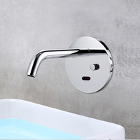 Robinet de lavabo mural à capteur sans contact, robinet automatique à capteur