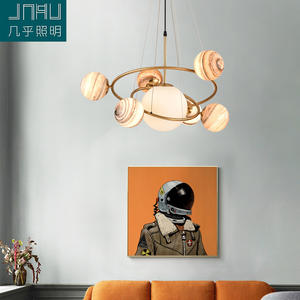 Lámpara Colgante de Techo Estilo Nórdico Minimalista de Lujo con Diseño de Cielo Estrellado, Lámpara Creativa de Tierra Errante para Sala de Estar, Dormitorio Infantil - Product Image 4