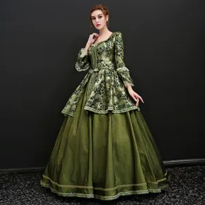 Princess Queen Cosplay Party Dresses, Medieval Renaissance, Victorian Ball Gown, Wedding Dress, Royal Court Stage Costume
