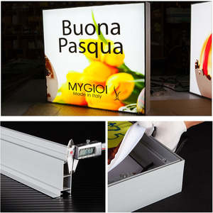 Letrero Luminoso LED con Marco de Aluminio y Diseño de Dientes de Sierra Invertidos, Caja de Luz sin Marco Resistente a la Corrosión y la Oxidación - Product Image 1