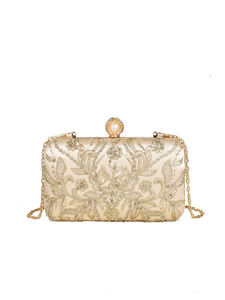 Bolso <span class=keywords><strong>de</strong></span> Mano Jialing 2025 con Diseño Floral, Bordado con Perlas, Lentejuelas, Satén, Estilo Cruzado, para Novia, <span class=keywords><strong>de</strong></span> Alta Calidad - Product Image 4