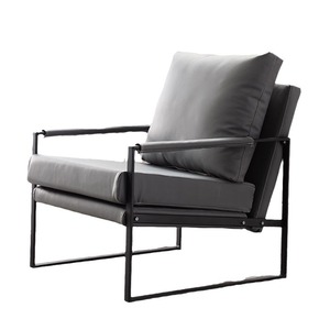 Nordic Style Single Sofa Chair Italian <b>Light</b> Luxury Wrought Iron Leisure Chair Simple Small Apartment Seat Living Room Tiger - Product Image 5