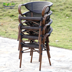 Hạnh Phúc Cuộc Sống đồ nội thất hiện đại pháp Bistro Stackable nhôm ngoài trời teslin lưới ghế đầy màu sắc mây <span class=keywords><strong>Patio</strong></span> vườn cafe ghế - Product Image 1