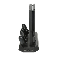 Nouveau ventilateur de refroidissement à support vertical multifonction double chargeur de charge chargeur Mobile pour PS4 Slim