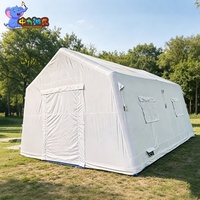 Tente médicale gonflable portable commerciale OEM ODM pour clinique mobile, projet de secours, installation rapide, imperméable à toutes les intempéries, en PVC