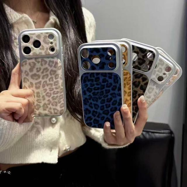 Luxury Leopard Print Pattern Mobile Phone Case for iPhone 18 17 16 15 14 13 Pro Max Shockproof Phone Cover