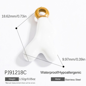 Colliers, bracelets, pendentifs et breloques pour femmes en acier inoxydable plaqué or 18 carats, accessoires DIY haut de gamme, luxe léger, inaltérables - Product Image 6