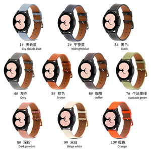 <span class=keywords><strong>Correa</strong></span> de reloj de cuero genuino de lujo para <span class=keywords><strong>Samsung</strong></span> <span class=keywords><strong>Galaxy</strong></span> <span class=keywords><strong>Watch</strong></span> 7 6 5 <span class=keywords><strong>4</strong></span> Mujeres Hombres Pulsera de repuesto <span class=keywords><strong>Correa</strong></span> - Product Image 4