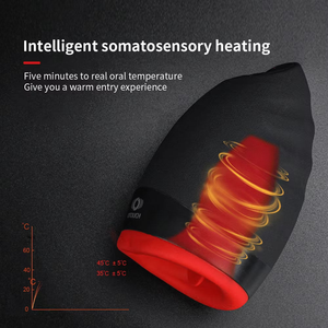 Masturbateur masculin, vibromasseur pour hommes, stimulation érotique, 10 modes de vibration, masturbation masculine, chauffage, tasse de sexe oral, jouets sexuels gays - Product Image 4