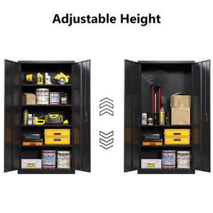 מפעל ארון משרדי מתכת מותאם אישית 2 דלתות ארון תיוק מפלדה ארון תיוק דלת כפולה עיצובי ארונות משרדיים למכירה חמה - Product Image 4