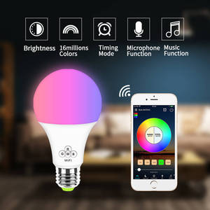 9W Google Assistant Alexa RGB Nhiều Màu <span class=keywords><strong>WiFi</strong></span> Từ Xa E26 E27 Bóng Đèn <span class=keywords><strong>LED</strong></span> Thông Minh - Product Image 4