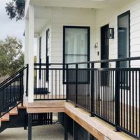 Système de garde-corps en aluminium noir pour balcon, balustrade en acier inoxydable pour terrasse, véranda, patio, escalier, villa