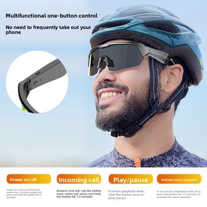 Lunettes de soleil intelligentes polarisées pour le sport, commande par bouton, batterie 130 mAh, écoute de musique, appels, navigation, anti-ultraviolet, monture en <span class=keywords><strong>PC</strong></span> - Product Image 2