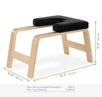 Banc d'inversion de tabouret de yoga en bois à usage domestique avec coussin en polyuréthane pour l'exercice de sport de bureau familial