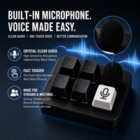 Clavier intelligent sans fil à 5 touches avec microphone, clavier mécanique à macros pour le montage vidéo, le codage, la diffusion en direct et les appels.