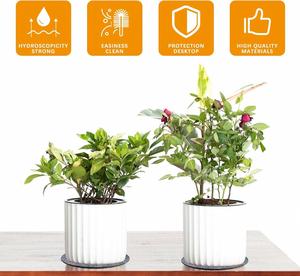 Posavasos Absorbentes e Impermeables para Plantas, 4 Tamaños, Reversibles, Redondos, de Tela, para Plantas en Maceta de Interior - Product Image 3