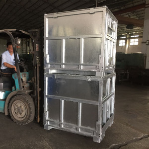 फोल्डेबल धातु कारोबार बॉक्स भारी शुल्क स्टील ibc कंटेनर टोटे टैंक वाहन घुड़सवार तरल टैंक मध्यवर्ती थोक भंडारण - Product Image 5