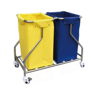 Hoge Kwaliteit Roestvrij Staal Medisch Afval Kar Patiënt <span class=keywords><strong>Trolley</strong></span> Voor Ziekenhuis Gebruik Voor Vuil Linnen Transport - Product Image 5
