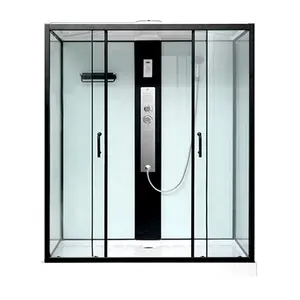Duschraum zubehör aus gehärtetem Glas Duschraum mit WC integrierte Duschräume Schrank 120x100 tragbares Badezimmer Bidet