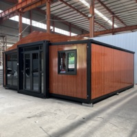 Maison préfabriquée conteneurisée extensible 20-40 pieds, Villa de luxe 2-4 chambres, Portable, Prête à l'emploi en supermarché