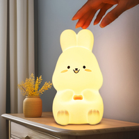 Jouet lumineux LED mignon à 7 couleurs changeantes, lapin pour enfants, bébé, jouet créatif respirant, jouet de nuit pour enfants, lapin mignon
