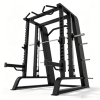 Rack de musculation commercial Smith Machine robuste pour entraînement de force, idéal pour la salle de sport et la maison