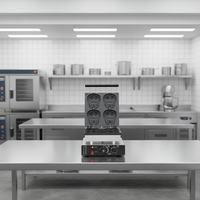 Machine à gaufres à bulles en acier inoxydable 304 antiadhésif JTS Cross-Border, équipement de cuisine commerciale, 1,5 kW électrique 1