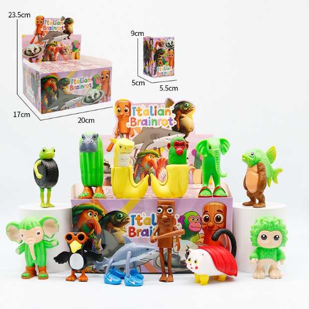 GNHG Italian Brainrot Fun Toy Figurines Tung Sahur, Tralero